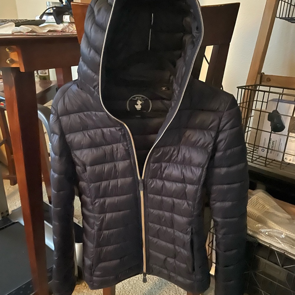 Save The Ducks PLUMTECH SYNTHETIC DOWN Ultra Light Puffer Jacket Navy Women XS